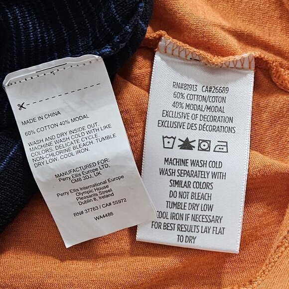 T Shirt Mens L Lot of 2 Perry Ellis Robert Graham SS Boho Preppy Athleisure City - Picture 7 of 13